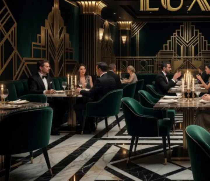 Art Deco stílusú luxus étterem, gyertyafényes asztalokkal és kaszinó ihlette hangulattal a Panno Nexában