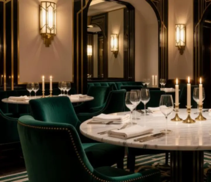 Exkluzív, privát szalon a Panno Nexában, art deco interiorral és elegáns megvilágítással